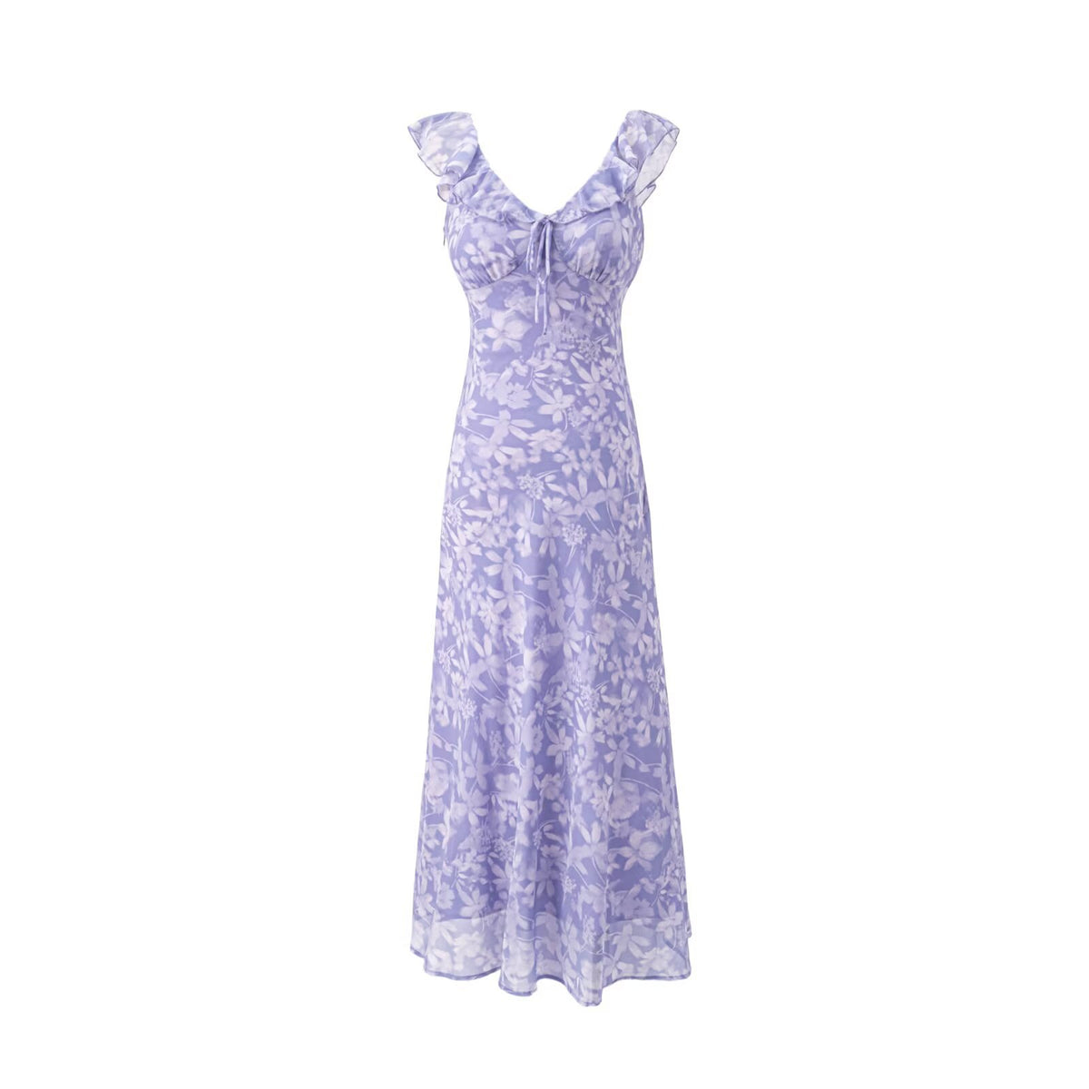Floral Print Chiffon Dress